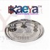 OkaeYa Silver Pooja Thali With Beautiful Red Velvet Box For Gifts